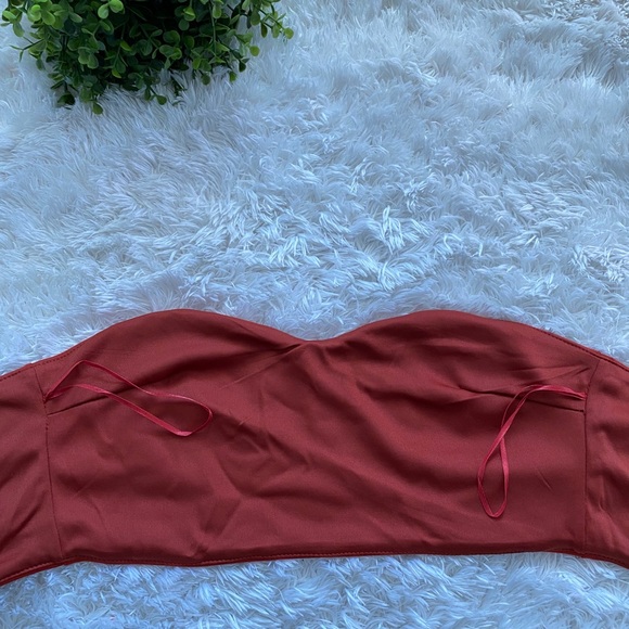 NWT Rust Chiffon Bandeau Top - Picture 5 of 6